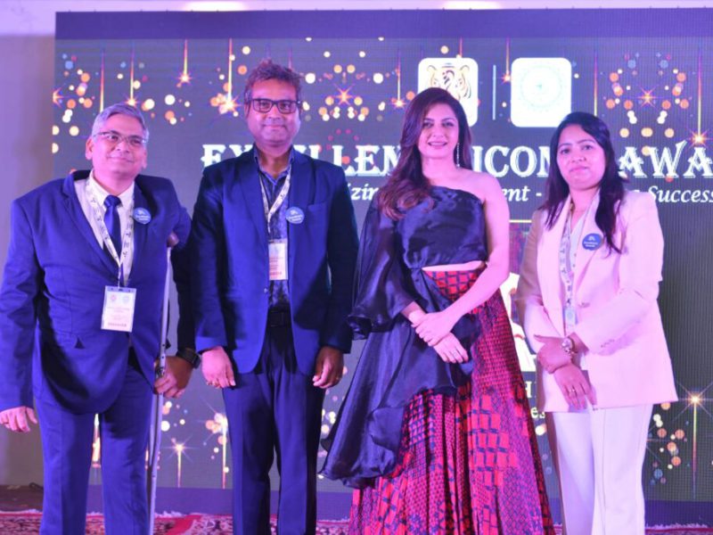 Celebrity Bhagyashree Presents Awards to Notable Personalities.