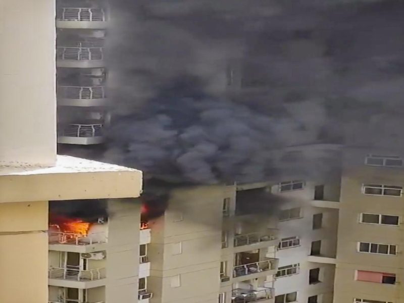 Noida Apartment Fire: AC Explosion