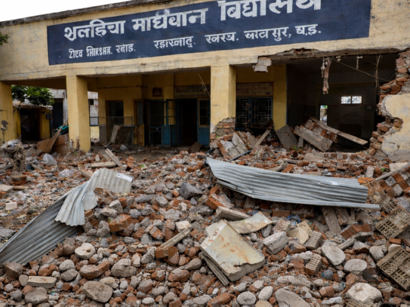 Madhya Pradesh School Partially Demolished Amid Madrasa Rumours