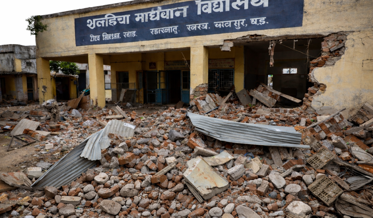 Madhya Pradesh School Partially Demolished Amid Madrasa Rumours