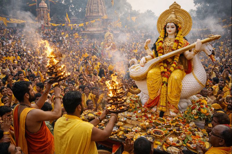 Madhya Pradesh Celebrates Basant Panchami with Devotion and Grand Rituals